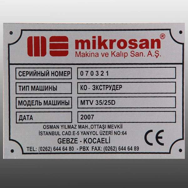 Prinç, Aliminyum, Çelik Asit İndirme Etiketler
